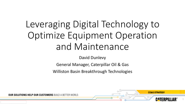 leveraging digital technology to optimize equipment