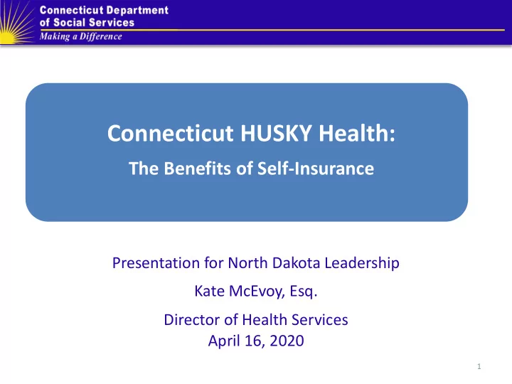 the benefits of self insurance presentation for north