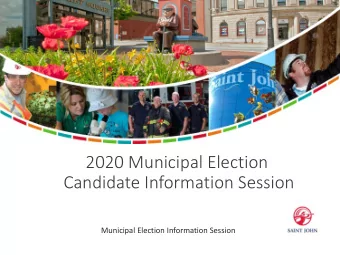 2020 Municipal Election  Candidate Information Session  Municipal Election Information Session