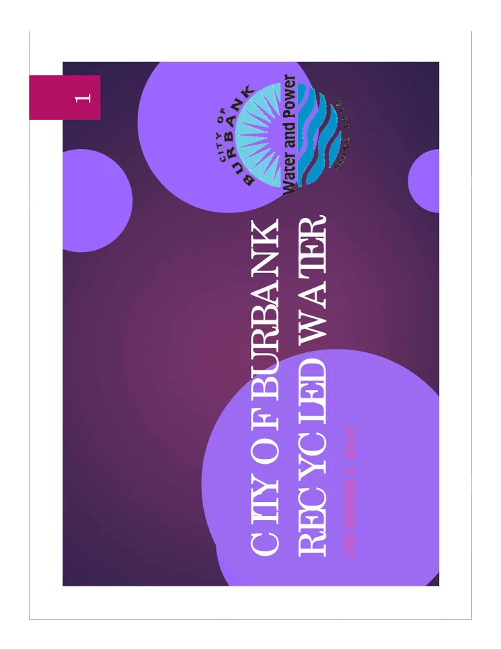 r burbank e d wat e cycl y of