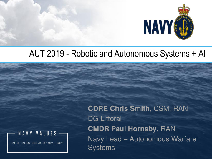 aut 2019 robotic and autonomous systems ai
