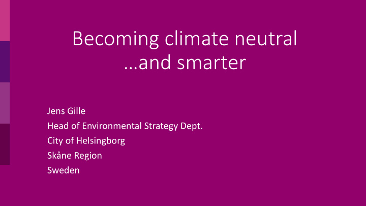 becoming climate neutral and smarter