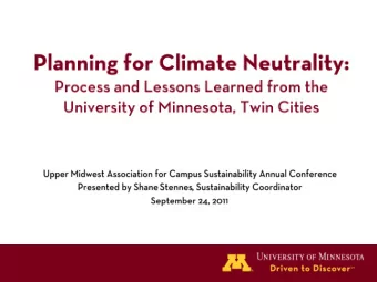 50,000 Students  Commuter  campus  Lots of Labs and  a Hospital Too 640,000 MT CO 2  (50%