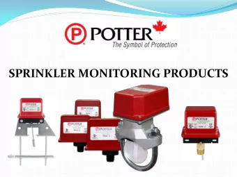 SPRINKLER MONITORING PRODUCTS  TWO TYPES OF SPRINKLER SYSTEMS  USED IN CANADA  DRY SYSTEM (In