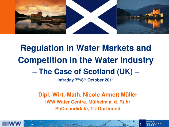 regulation in water markets and competition in the water