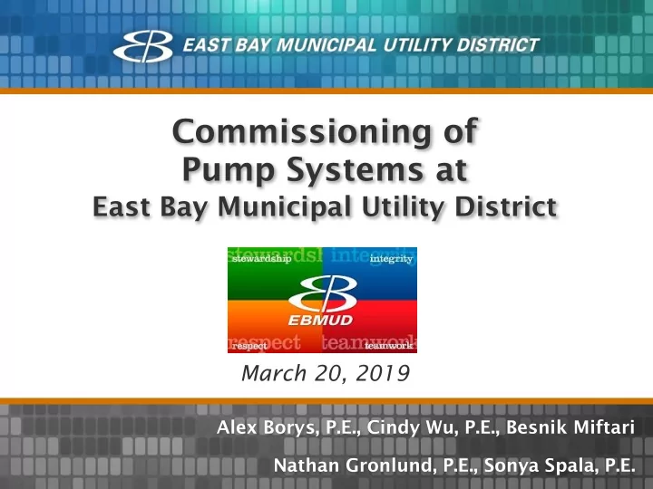 commissioning of