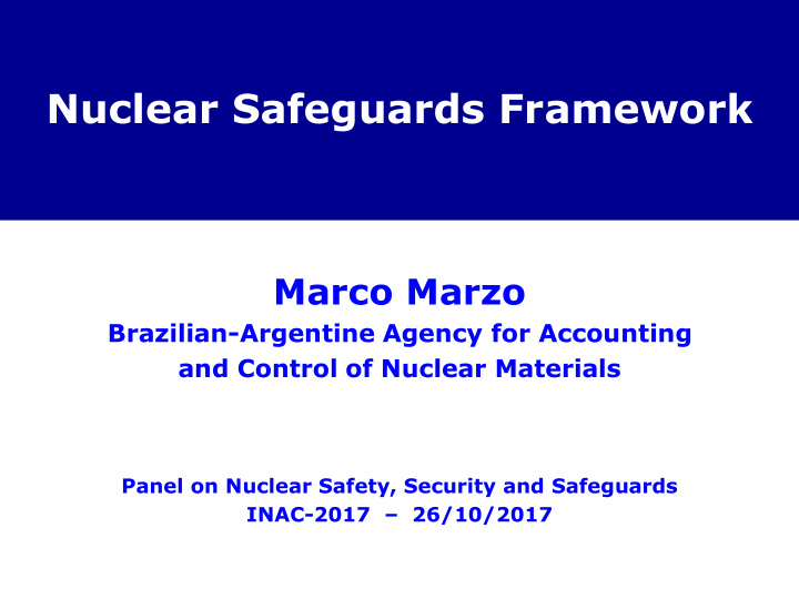 nuclear safeguards framework