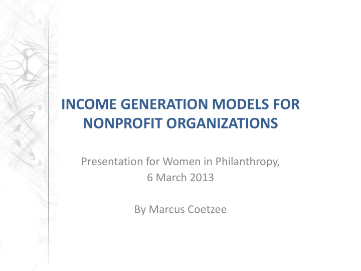 nonprofit organizations