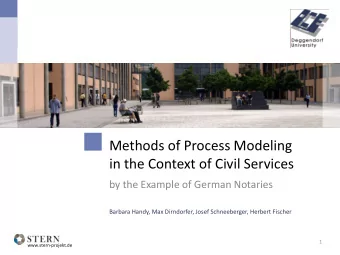 Methods of Process Modeling  in the Context of Civil Services  by the Example of German Notaries