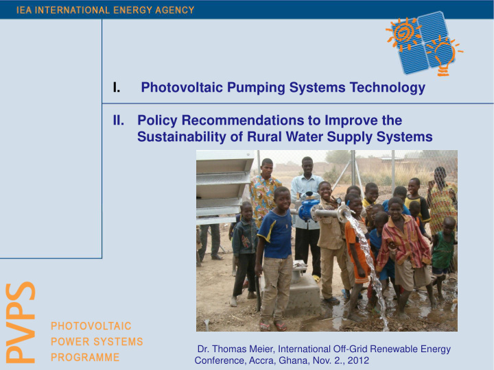sustainability of rural water supply systems