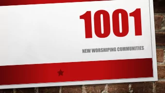 3 WORDS PACKED WITH MEANING  NEW  WORSHIPING  COMMUNITY  SEEKING TO MAKE AND FORM NEW DISCIPLES OF