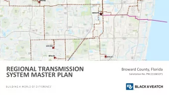 REGIONAL TRANSMISSION Broward County, Florida  SYSTEM MASTER PLAN  Solicitation No. PNC2116651P1