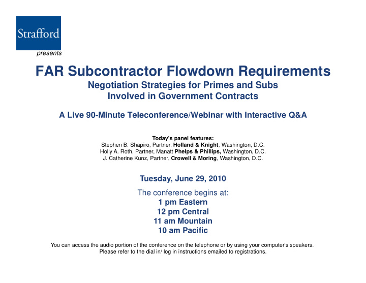 far subcontractor flowdown requirements