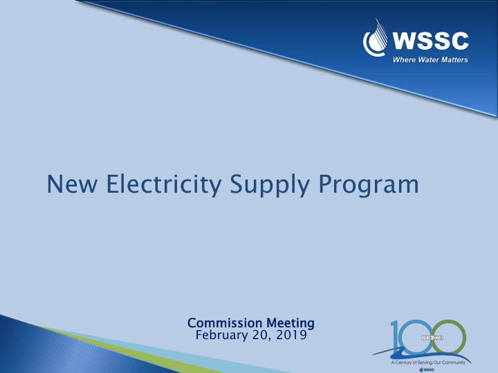 new electricity supply program