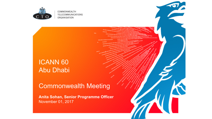 icann 60 abu dhabi commonwealth meeting