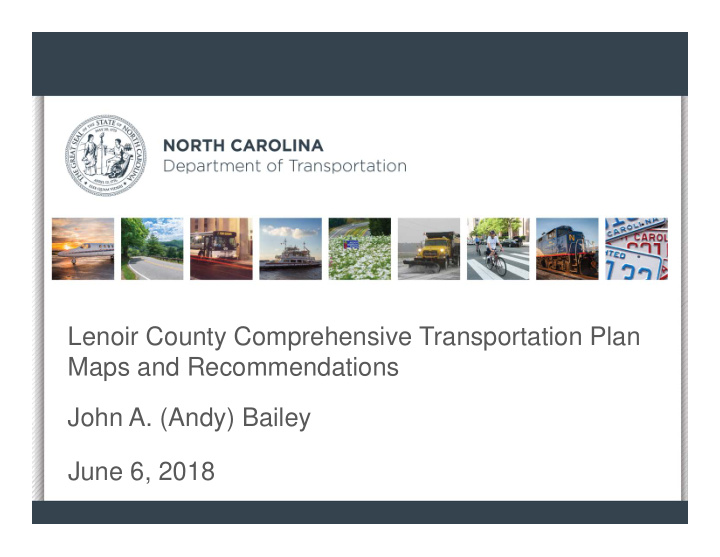 lenoir county comprehensive transportation plan maps and