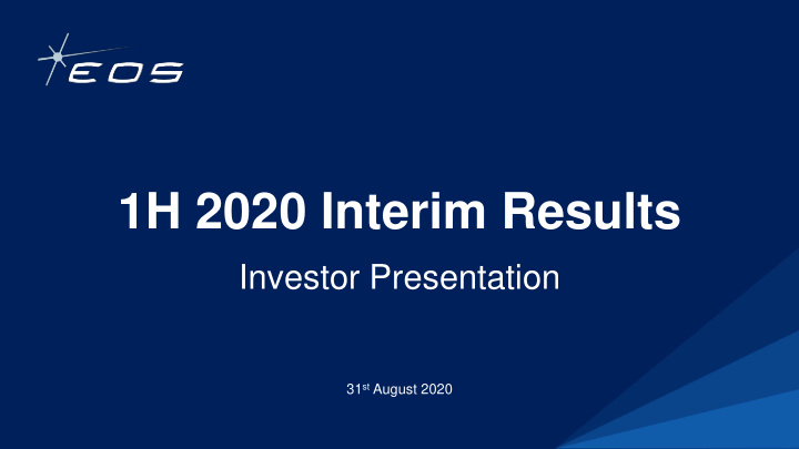 1h 2020 interim results