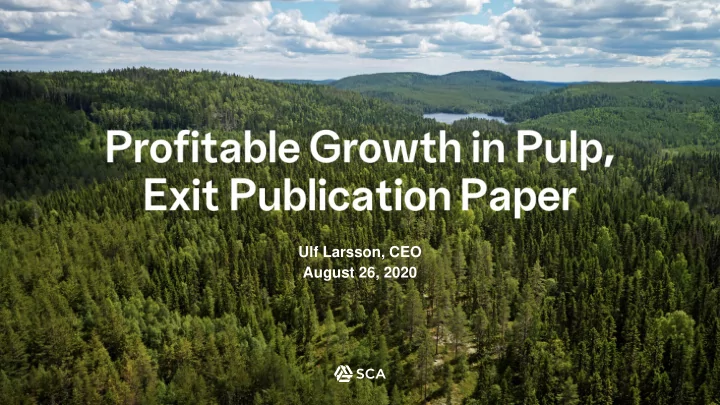ulf larsson ceo august 26 2020