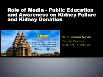 Role of  ole of M  Med  edia  ia - Pu  Public  blic Ed  Educ  ucation  tion  an  and  d Awar  aren