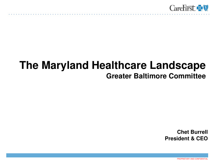 the maryland healthcare landscape