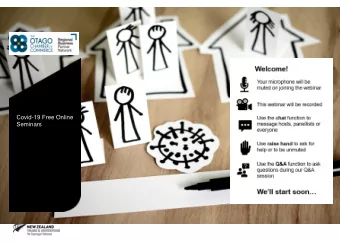 Covid-19 Free Online  Seminars  COVID-19  Leasing Issues and Solutions  April 2020 COVID-19