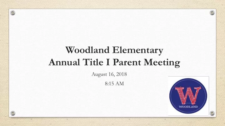 woodland elementary