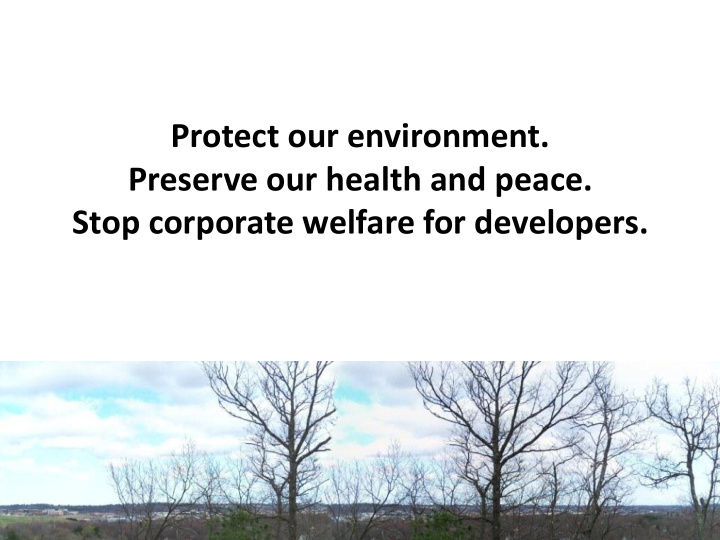 stop corporate welfare for developers