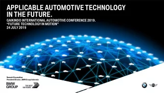 APPLICABLE AUTOMOTIVE TECHNOLOGY  IN THE FUTURE.  GAIKINDO INTERNATIONAL AUTOMOTIVE CONFERENCE
