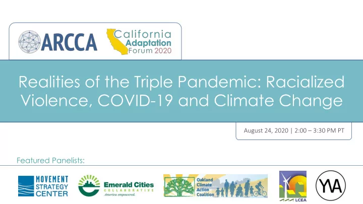 realities of the triple pandemic racialized violence