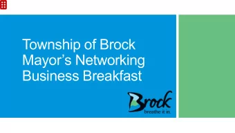 Township of Brock  Mayors Networking  Business Breakfast  Registration &amp; Networking