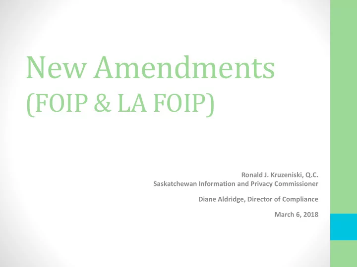 new amendments