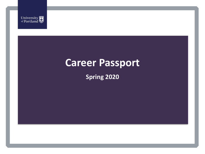career passport