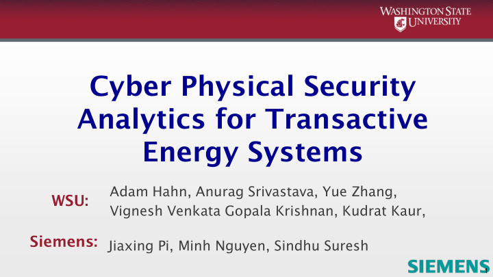 cyber physical security