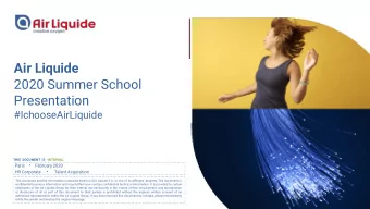 Air Liquide  2020 Summer School  Presentation  #IchooseAirLiquide  THIS  DOCUMENT  IS  INTERNAL