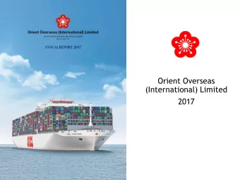 Orient Overseas  (International) Limited  2017  Disclaimer  The information provided is for