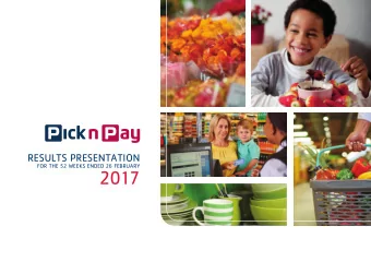 2017  CONTENTS  01  RESULTS PRESENTATION  03  Chairmans introduction  07  Results overview  20