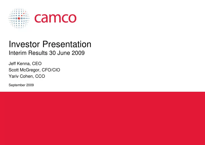 investor presentation