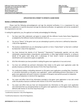 Section 1: Verification Requirement  Please read the following acknowledgments and sign the