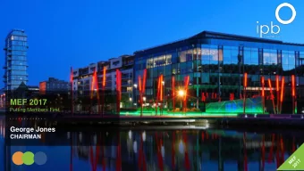 MEF 2017  Putting Members First  George Jones  CHAIRMAN  AGENDA  ORDER OF BUSINESS  CHAIRMAN