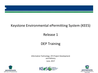 Release 1  DEP Training  Information Technology  (IT) Project Development  and Delivery  June, 2017