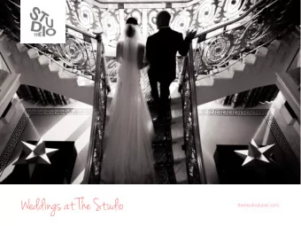 Weddings at The Studio  thestudiodubai.com  Who We Are  We capture the moments that matter to you.