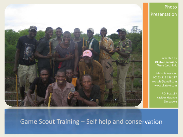 game scout training self help and conservation current