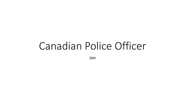 canadian police officer