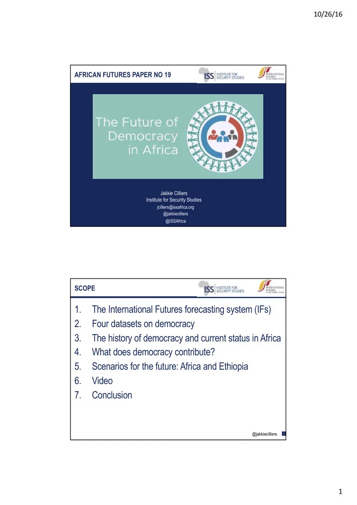 1 the international futures forecasting system ifs 2 four