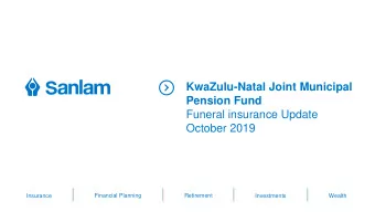 Funeral insurance Update  October 2019  Insurance  Financial Planning  Retirement  Investments