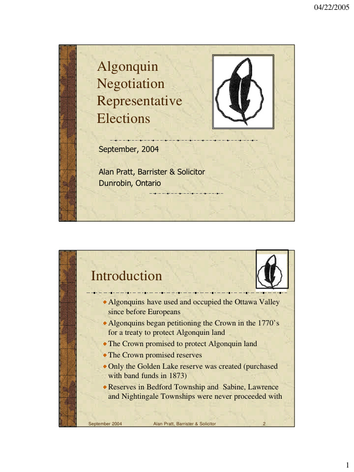 algonquin negotiation representative elections