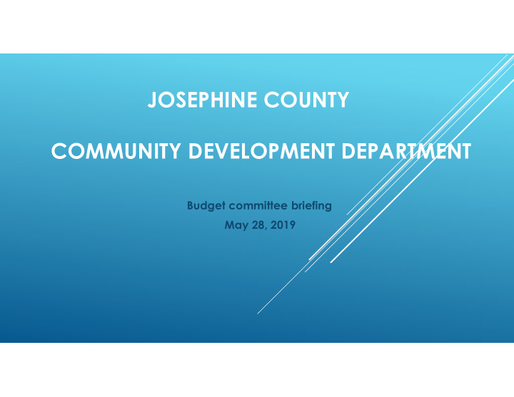 josephine county community development department