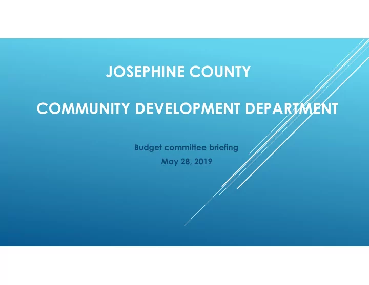 josephine county community development department