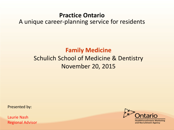 practice ontario a unique career planning service for
