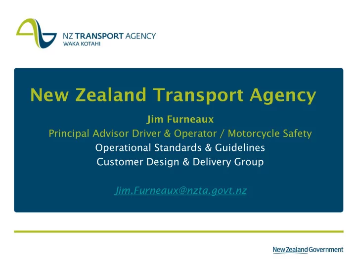new zealand transport agency